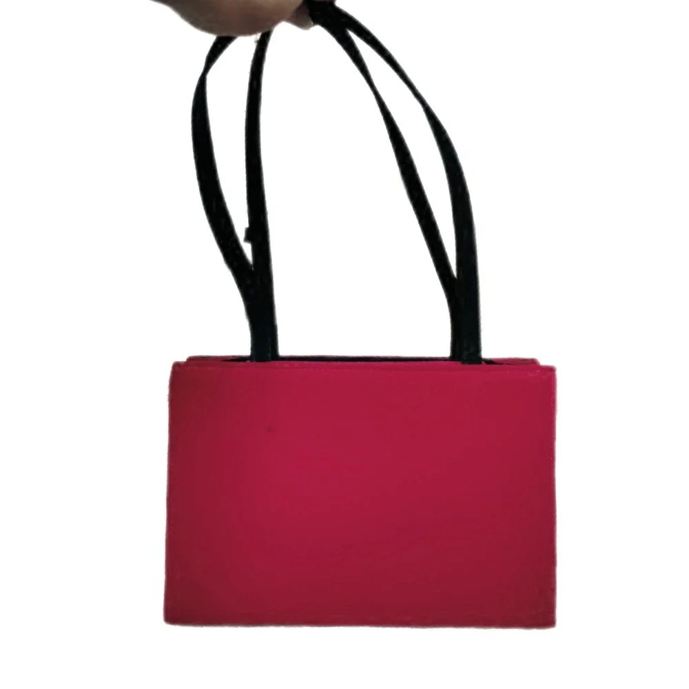 Kate‎ Spade Vintage Iconic 90s Original Nylon Box Purse Shoulder Bag Tote Red